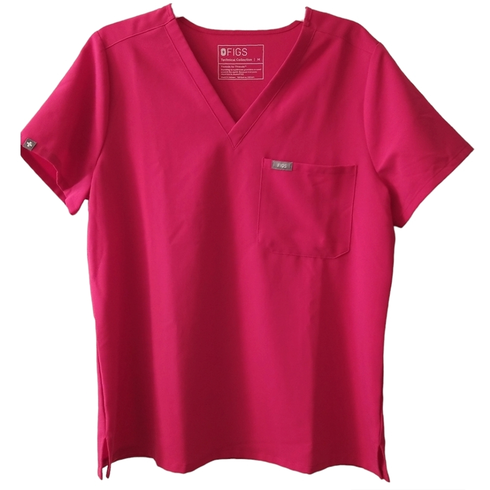 Figs Technical Catarina Ultra Rose Scrub Top M